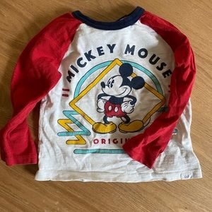 Mickey Mouse x GAP Baseball Long sleeve Tee